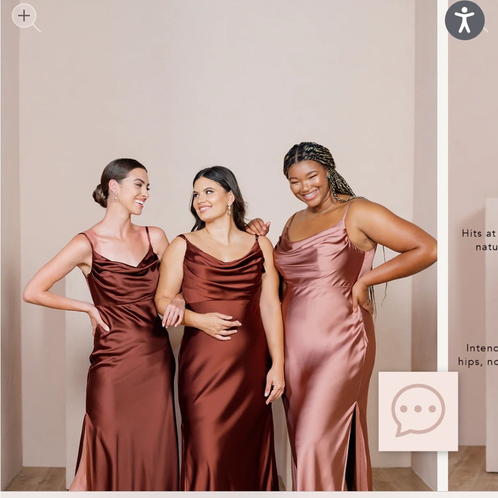 Revelry Skye Satin Dress - Size 16